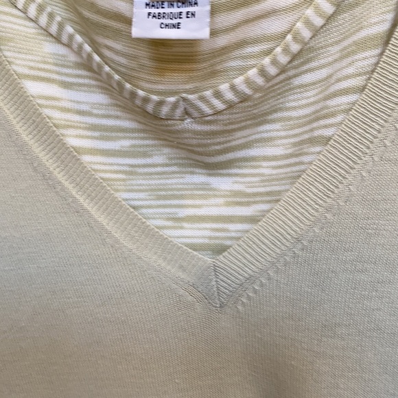 Calvin Klein 100% cotton 1 knit top-Large/w/1 stripe camisole-Medium - Picture 3 of 8